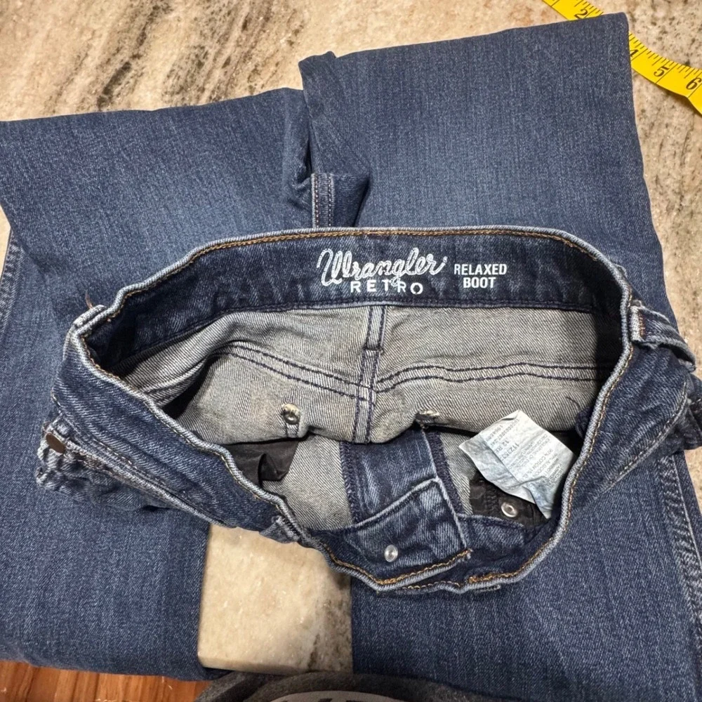 Wrangler Jeans Kids Size 12 Regular Relaxed Boot Blue Denim Western Cowboy Retro